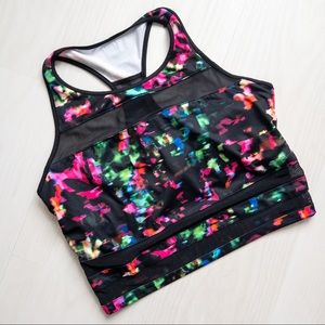 Fabletics cropped tank top/ sports bra - multicolor